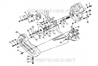 SCATOLA DEGLI INGRANAGGI/FRENO and copertura della catena MOUNTING 4x4 300 W958130 (4930183018C004)