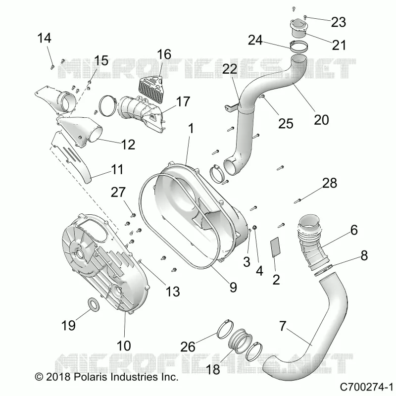 DRIVE TRAIN, COPERCHIO FRIZIONE AND DUCTING