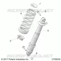 SUSPENSION, REAR SHOCK MONTAGGIO