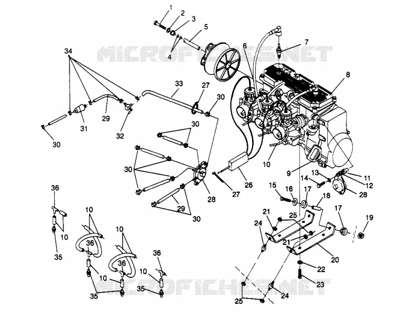 MONTAGGIO DEL MOTORE 600 XCR 0961676 and EUROPEAN 600 XCR E961676 (4932123212C001)