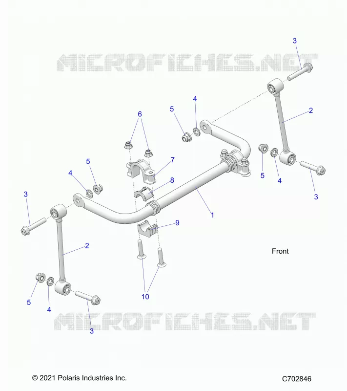 SUSPENSION, FRONT BARRA DI STABILIZZAZIONE