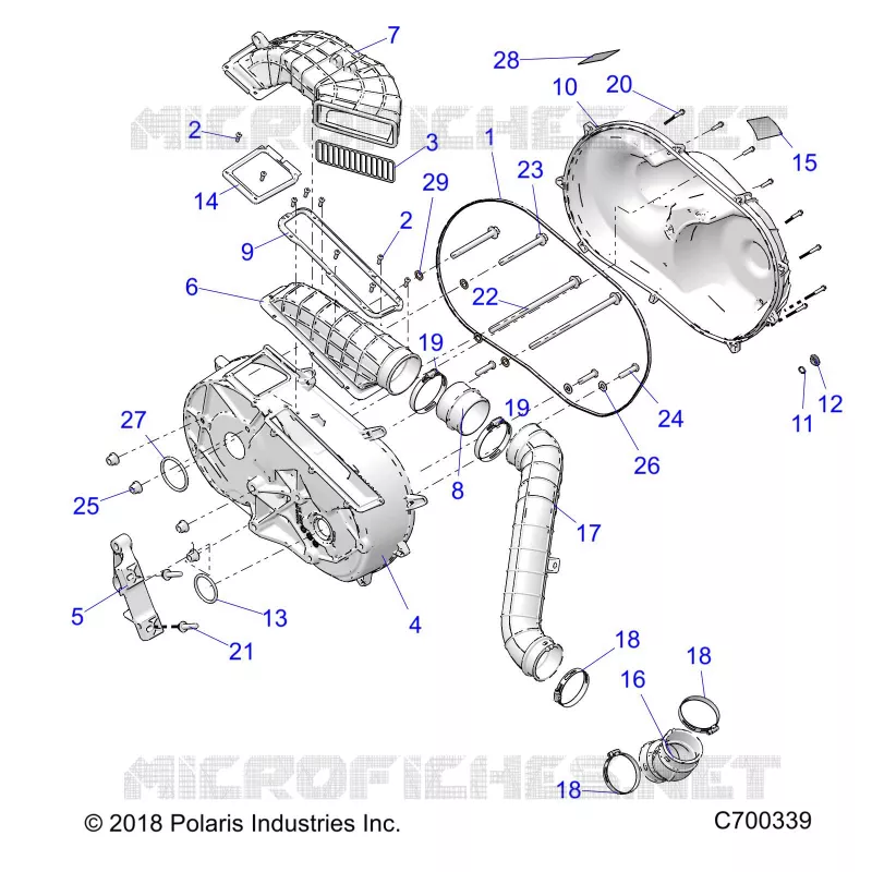 DRIVE TRAIN, COPERCHIO FRIZIONE AND DUCTING