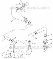 IMPIANTO DI SCARICO SL 650 STD B954358 (4932923292B004)