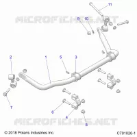 SUSPENSION, REAR BARRA DI STABILIZZAZIONE