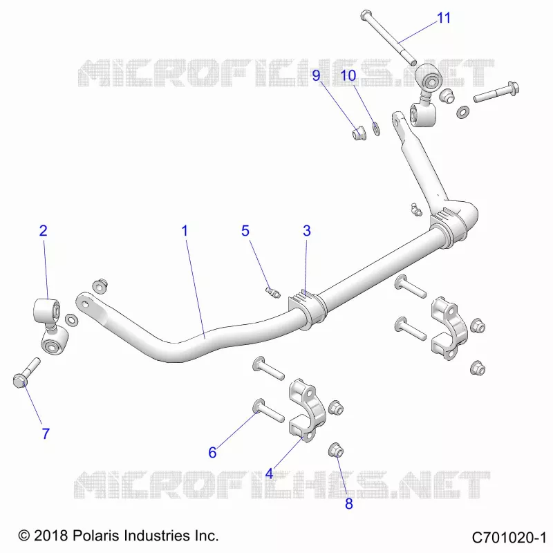 SUSPENSION, REAR BARRA DI STABILIZZAZIONE