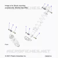 SUSPENSION, SHOCK MONTAGGIO, REAR SUSP.