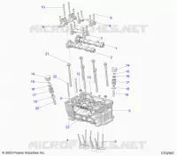 ENGINE, TESTA CILINDRO AND VALVES