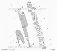 SUSPENSION, REAR SHOCK MONTAGGIO, STANDARD/PREMIUM
