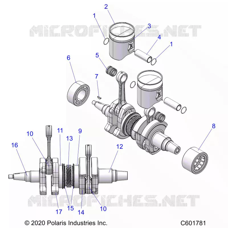 ENGINE, PISTON AND ALBERO MOTORE