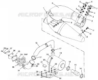 IMPIANTO DI SCARICO SL 900 B964291 and  Intl. SL 900 I964291 (4935583558B005)