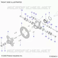 SOSPENSIONE POSTERIORE HUB, CARRIER AND BRAKE DISC