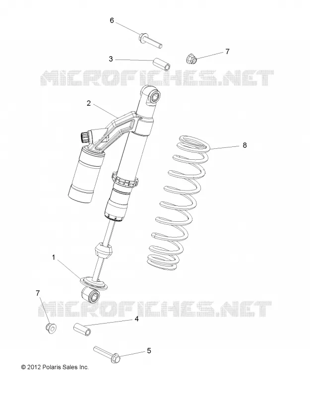 SUSPENSION, AMMORTIZZATORE POSTERIORE, MOUNTING