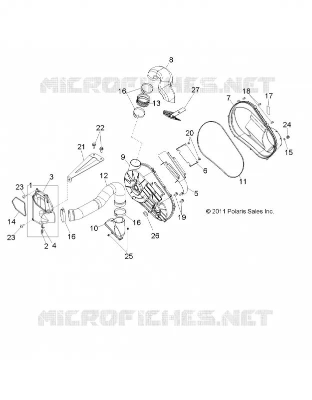TRASMISSIONE, COPERCHIO FRIZIONE AND DUCTING