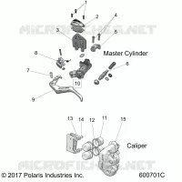 BRAKES, CALIPER AND MASTER CILINDRO ASM.