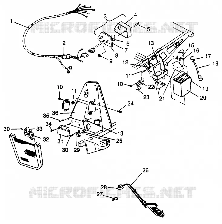 ELETTRICO/FANALE POSTERIORE SPORTSMAN 500 W969244 (4936093609C009)