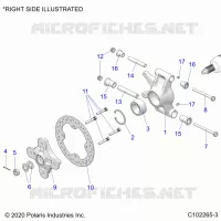 SOSPENSIONE POSTERIORE HUBS, CARRIER AND BRAKE DISC