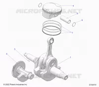ENGINE, ALBERO MOTORE, PISTON AND BALANCE SHAFT