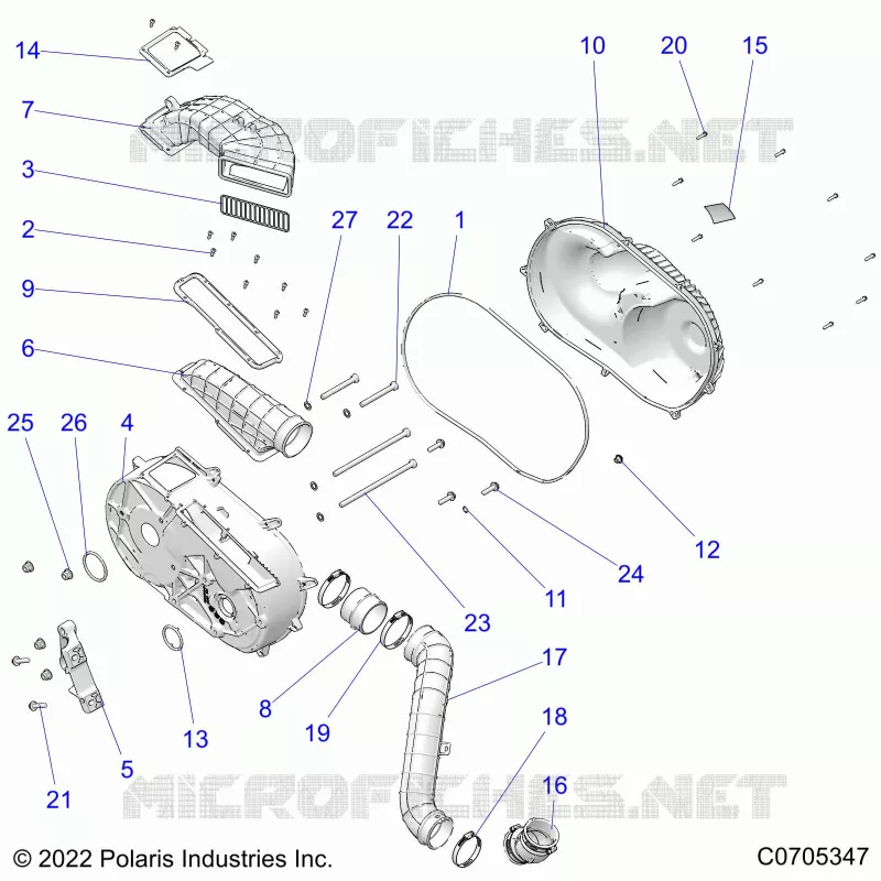 TRASMISSIONE, CLUTCH COVER AND DUCTING