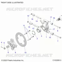 SOSPENSIONE POSTERIORE HUBS, CARRIER AND BRAKE DISC