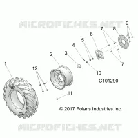 RUOTAS, FRONT TIRE AND BRAKE DISC