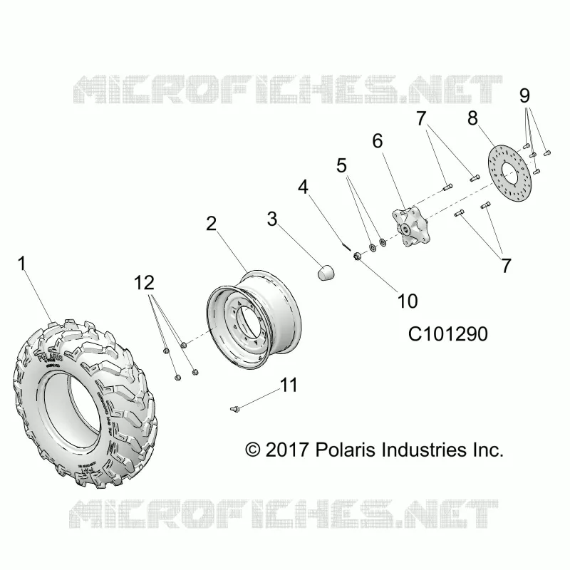 RUOTAS, FRONT TIRE AND BRAKE DISC