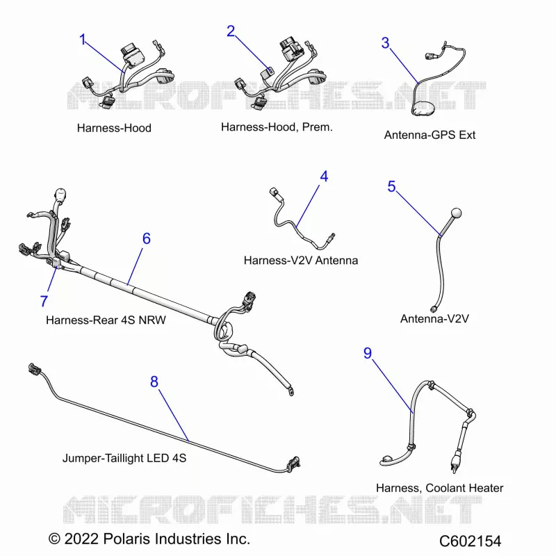 ELETTRICO, WIRE HARNESSES, HOOD/JUMPERS, GPS