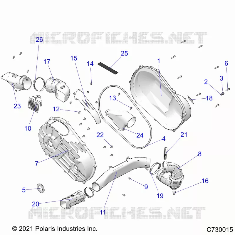 TRASMISSIONE, CLUTCH COVER AND DUCTING