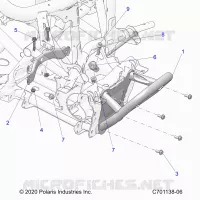 CHASSIS, FRONT GEARCASE AND PARAURTI ANTERIORE