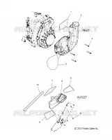 MOTORE, AIR INLET and OUTLET DUCTS
