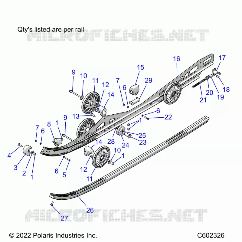 SUSPENSION, RAIL BEAM LH/RH