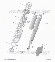 SUSPENSION, REAR SHOCK MONTAGGIO, DELUXE