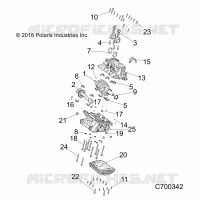 ENGINE, CRANKCASE AND ALBERO MOTORE