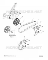 TRASMISSIONE, DRIVEN SPROCKET, BELT AND GUARD