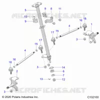 STEERING, STERZO POST AND TIE ROD ASM