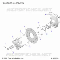 SOSPENSIONI ANTERIORI HUB, CARRIER, AND BRAKE DISC