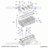 ENGINE, HEAD ASM AND VALVOLE
