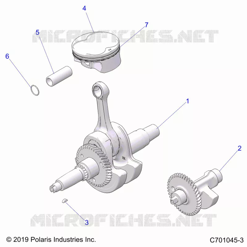 ENGINE, ALBERO MOTORE, PISTON AND BALANCE SHAFT