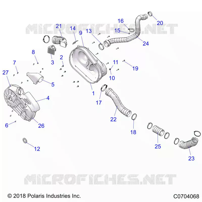 TRASMISSIONE, CLUTCH COVER AND DUCTING