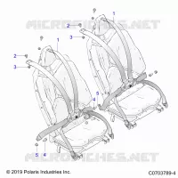 SEDE BELT MOUNTING, REAR, PREMIUM/DELUXE