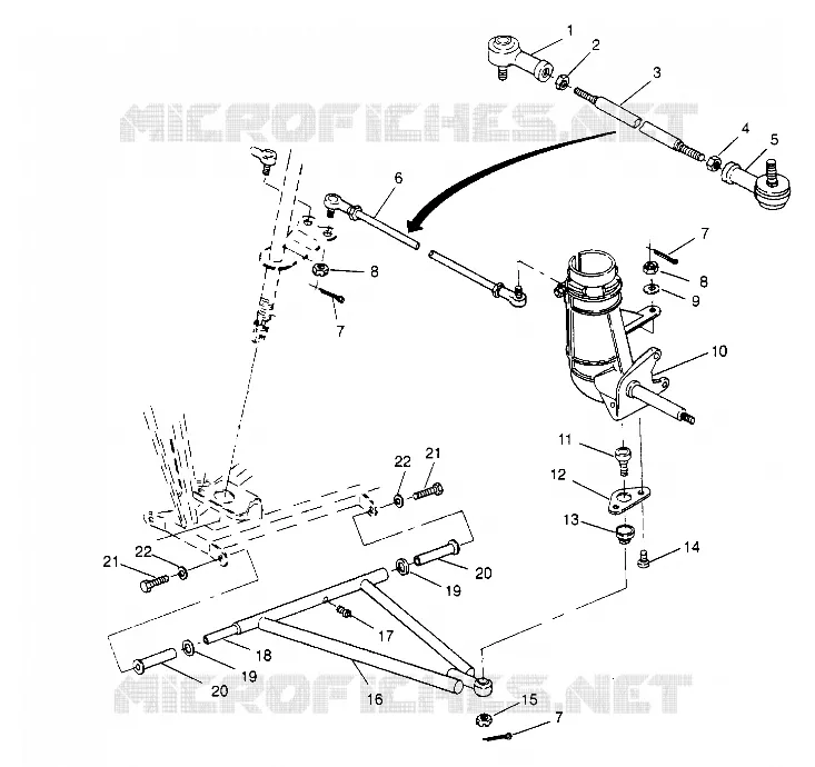 Wishbones ANTERIORI E TIRANTI STERZO Trail Blazer W957221 (4930363036B007)