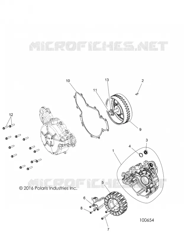 MOTORE, STATOR AND COVER