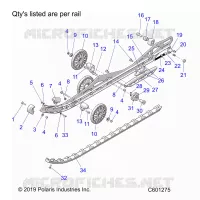 SUSPENSION, RAIL, LH/RH