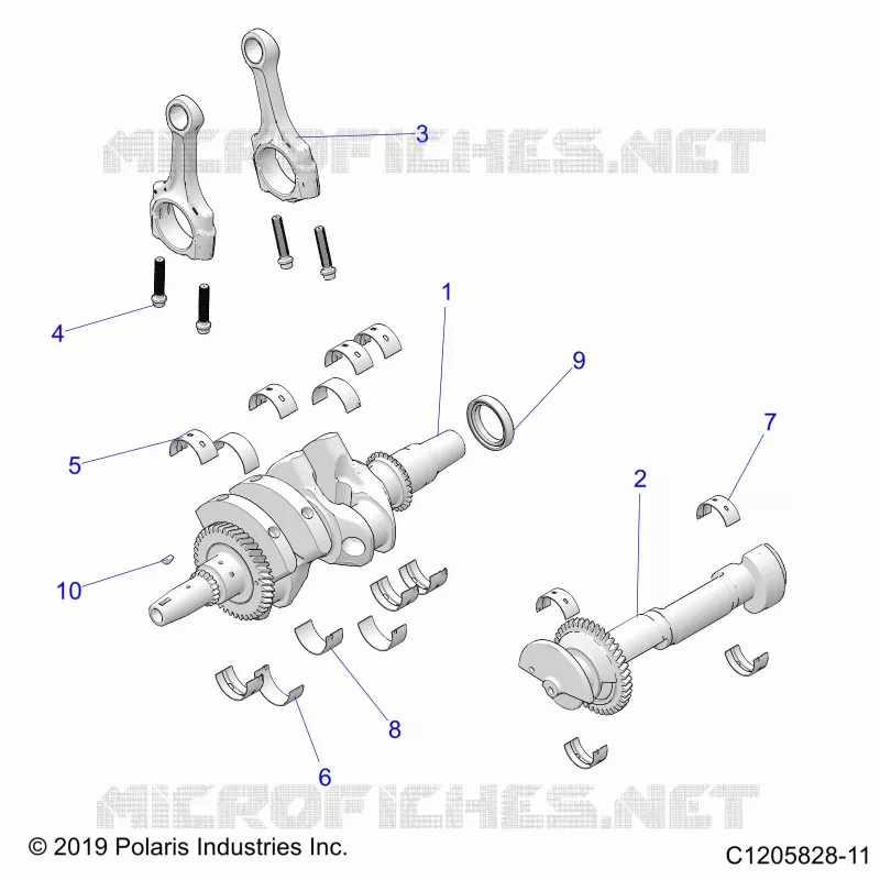 ENGINE, ALBERO MOTORE AND BEARINGS