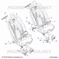SEDE BELT MOUNTING, FRONT, PREMIUM/DELUXE