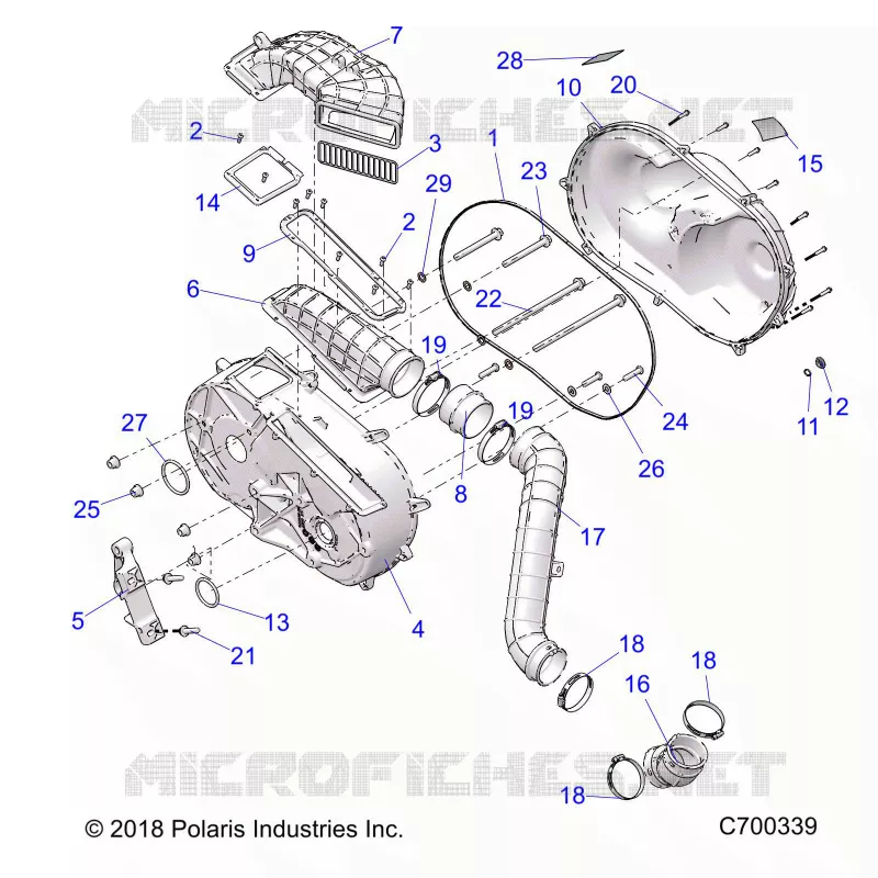 TRASMISSIONE, CLUTCH COVER AND DUCTING