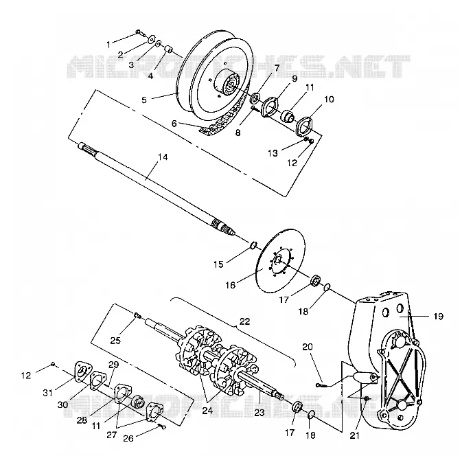 TRASMISSIONE ASSEMBLY LITE GT/0933133 and  STARLITE GT/0933127 (4923232323015A)