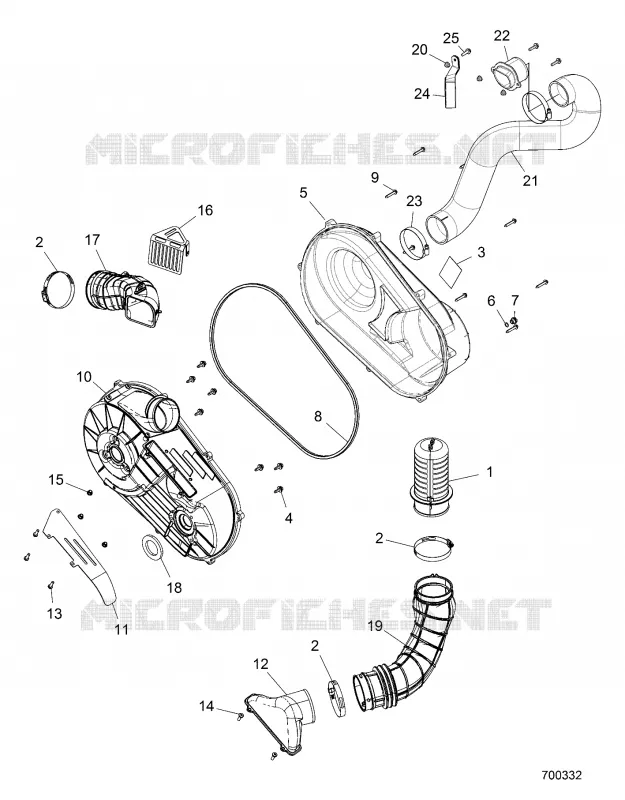 DRIVE TRAIN, COPERCHIO FRIZIONE AND DUCTING