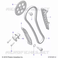 CAM CATENA AND TENSIONER