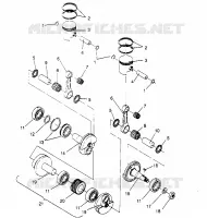 PISTONEEE   ALBERO MOTORE  500 EFI 0952774, EFI SKS 0952574,   EFI SKS PT 09529 (4929052905C013)