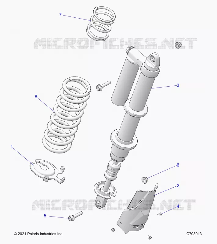 SUSPENSION, REAR SHOCK MONTAGGIO, STANDARD/PREMIUM